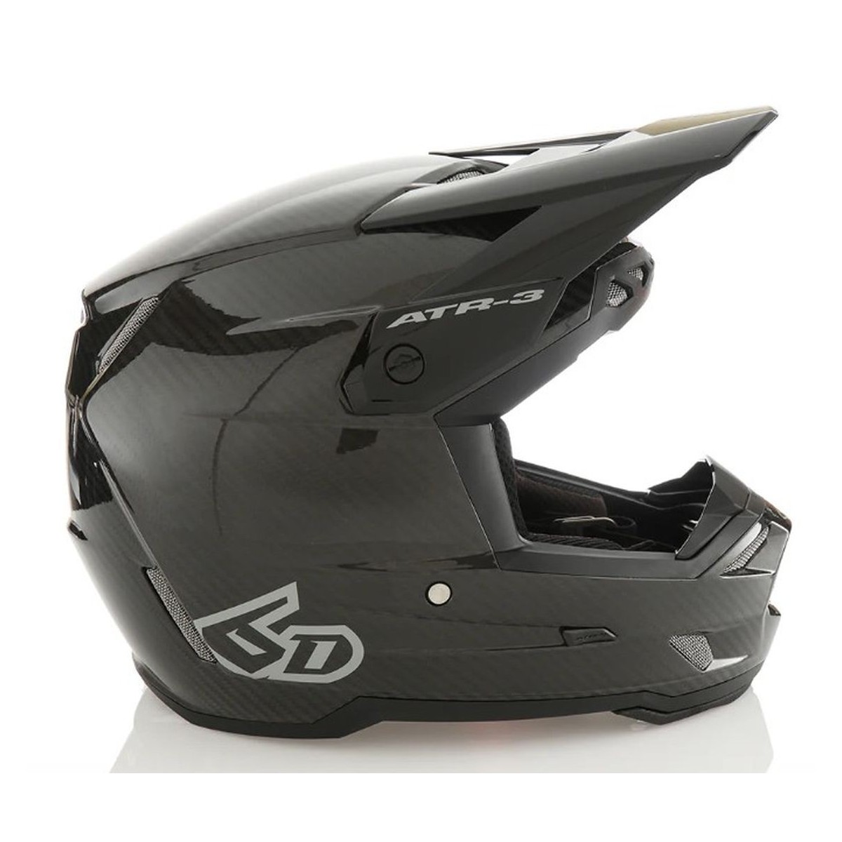 Casque 6D ATR-3 Solid Noir Brillant Carbone 