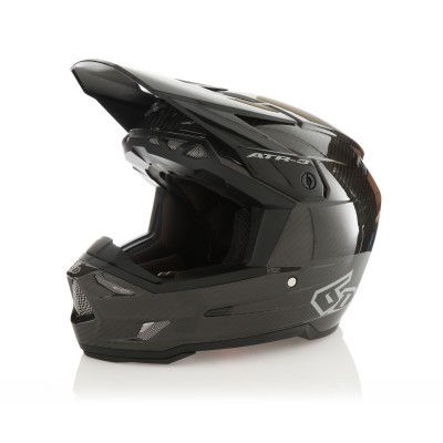 Casque 6D ATR-3 Solid Noir Brillant Carbone 