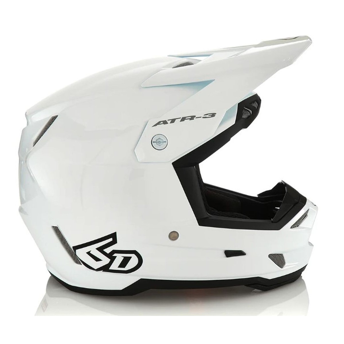 Casque 6D ATR-3 Solid Blanc Brillant 