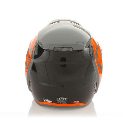 Casque 6D ATR-3 Hex Orange Fluo Brillant 