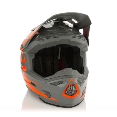 Casque 6D ATR-3 Hex Orange Fluo Brillant 
