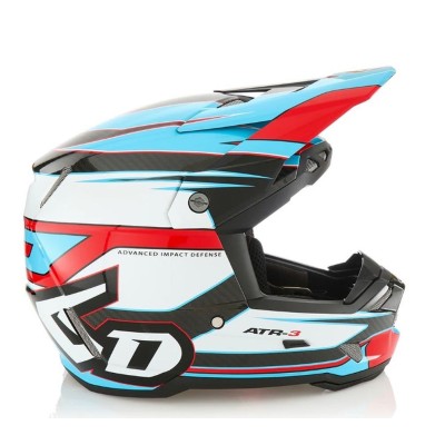 Casque 6D ATR-3 Hyper Rouge Cyan Brillant 