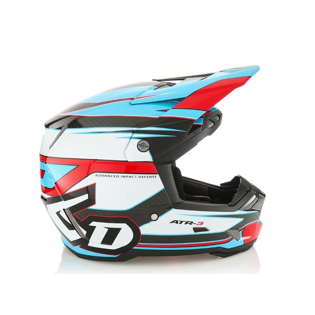 Casque 6D ATR-3 Hyper Rouge Cyan Brillant 
