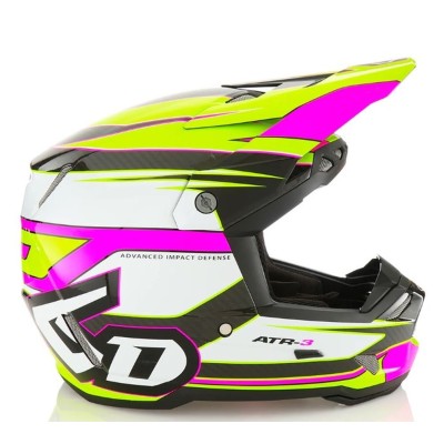 Casque 6D ATR-3 Hyper Rose Fluo Jaune Brillant 