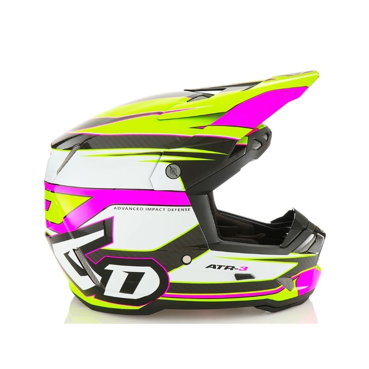 Casque 6D ATR-3 Hyper Rose Fluo Jaune Brillant 