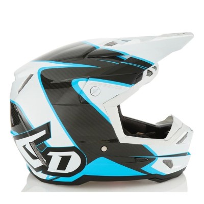 Casque 6D ATR-3 Wave Cyan Blanc Brillant 