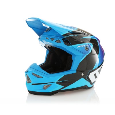 Casque 6D ATR-3 Wave Cyan Bleu Violet Brillant 
