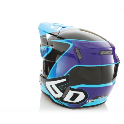 Casque 6D ATR-3 Wave Cyan Bleu Violet Brillant 