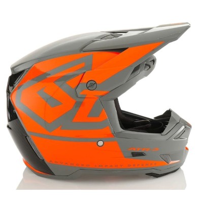 Casque enfant 6D ATR-3 Hex Orange Fluo Brillant 