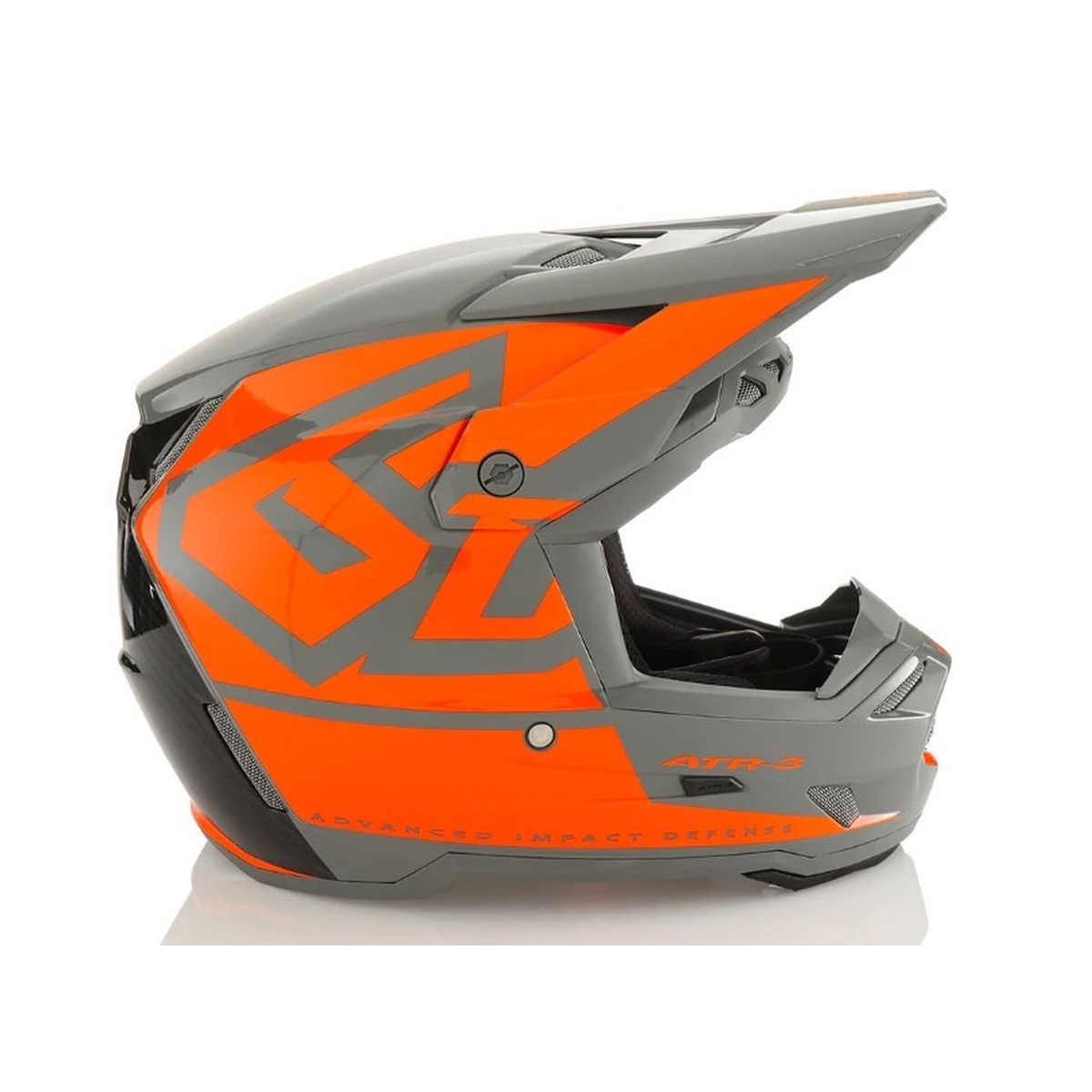 Casque enfant 6D ATR-3 Hex Orange Fluo Brillant 