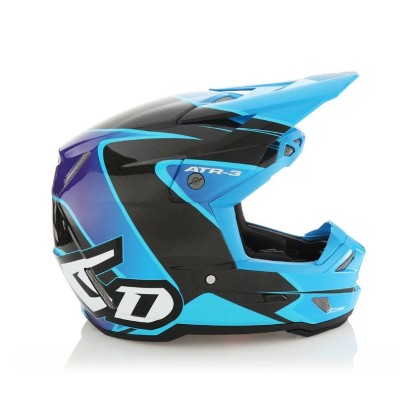 Casque enfant 6D ATR-3 Wave Cyan Jaune Fluo Brillant 