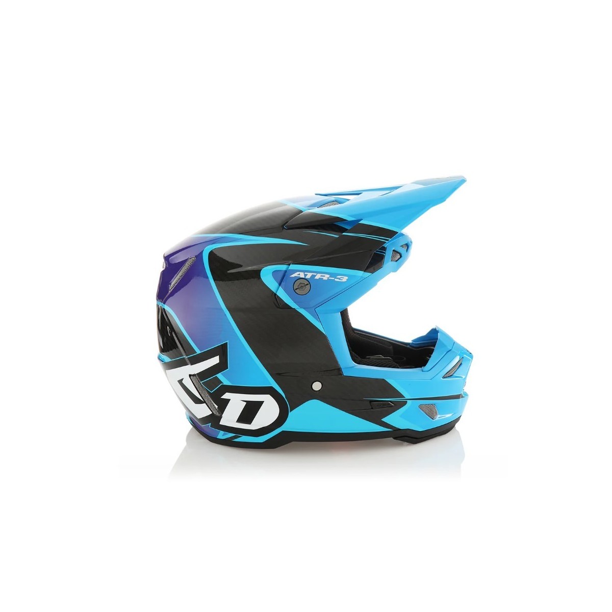 Casque enfant 6D ATR-3 Wave Cyan Jaune Fluo Brillant 