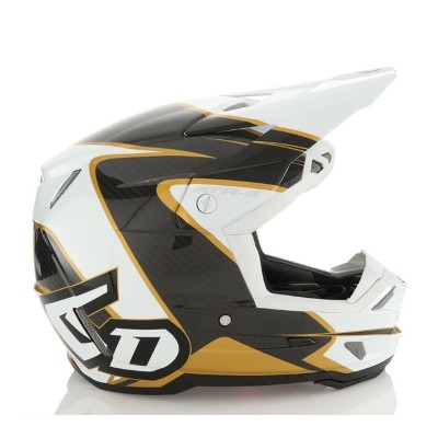 Casque enfant 6D ATR-3 Wave Blanc Or Brillant 