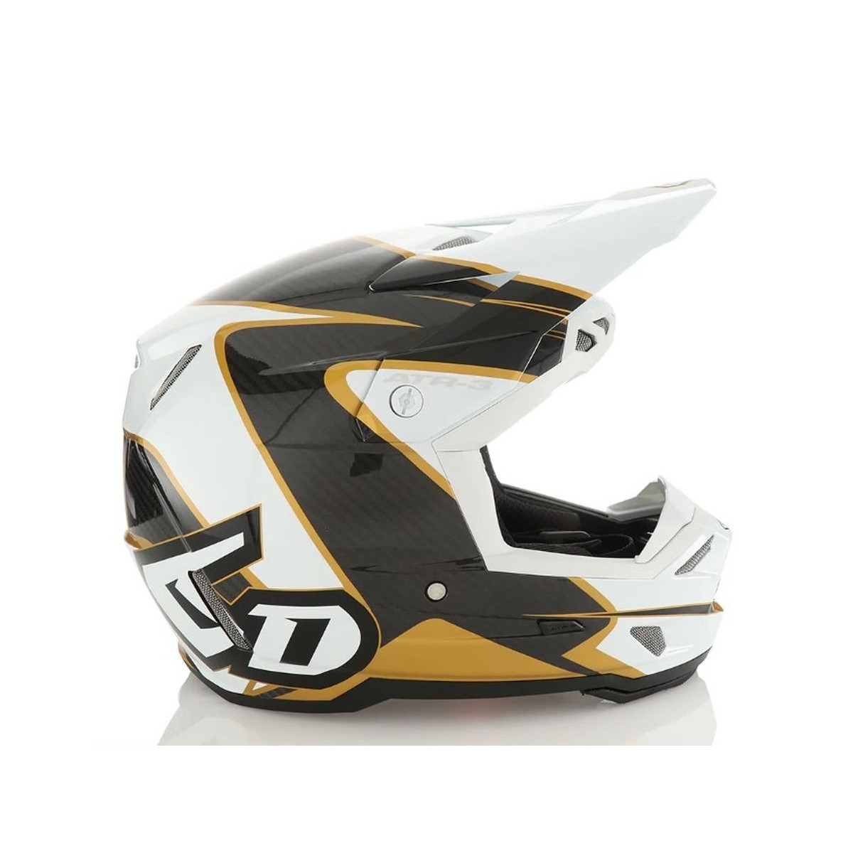 Casque enfant 6D ATR-3 Wave Blanc Or Brillant 