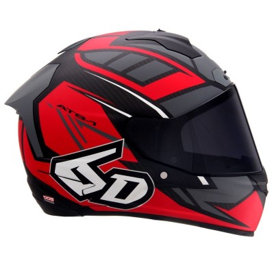 Casque 6D ATS-1R Rogue Rouge Matt Gris 