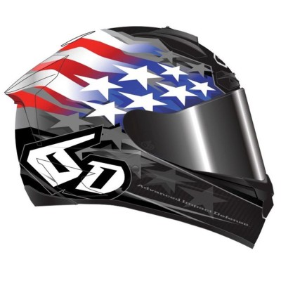 Casque 6D ATS-1R Super Patriot Rouge Blanc Bleu           