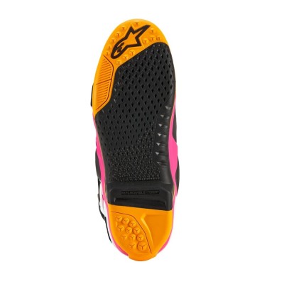 Bottes Alpinestars Tech 10 LE Coast Blanc Bleu Foncé Rose Fluo 