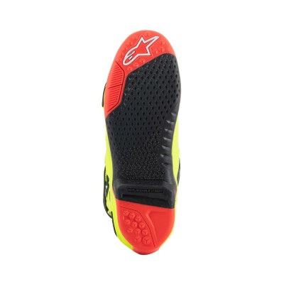 Bottes Alpinestars Tech 10 Jaune Fluo Noir Rouge Fluo 