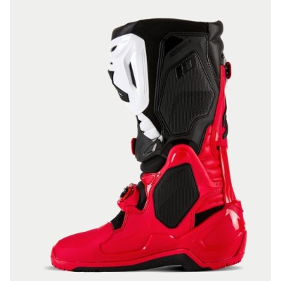Bottes Alpinestars Tech 10 Enduro Rouge Brillant Noir Blanc 