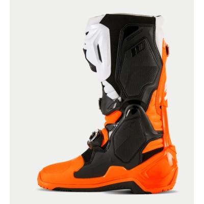 Bottes Alpinestars Tech 10 Enduro Orange Fluo Noir Blanc 