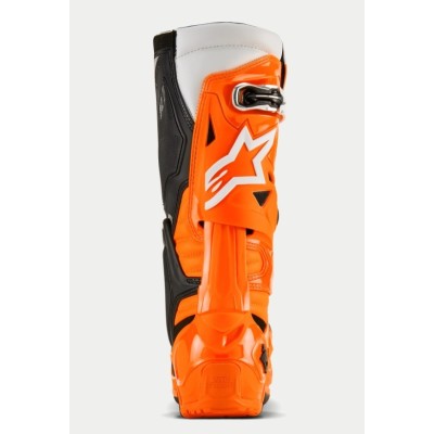 Bottes Alpinestars Tech 10 Enduro Orange Fluo Noir Blanc 