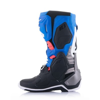 Bottes Alpinestars Tech 10 Supervented Noir Enamel Bleu Violet Blanc 
