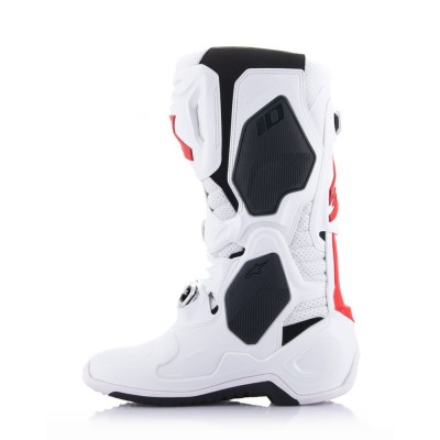 Bottes Alpinestars Tech 10 Supervented Blanc Rouge Brillant 