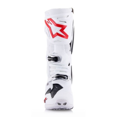 Bottes Alpinestars Tech 10 Supervented Blanc Rouge Brillant 