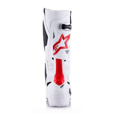 Bottes Alpinestars Tech 10 Supervented Blanc Rouge Brillant 