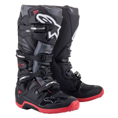 Bottes Alpinestars Tech 7 Noir Gris Rouge 