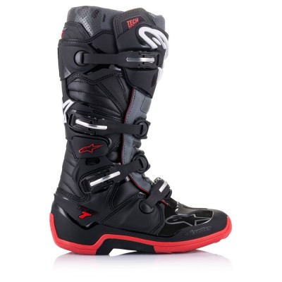 Bottes Alpinestars Tech 7 Noir Gris Rouge 