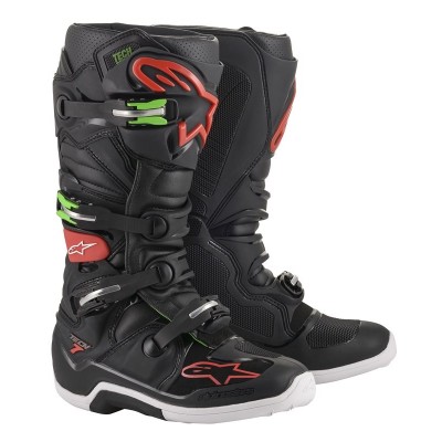 Bottes Alpinestars Tech 7 Noir Rouge Vert 