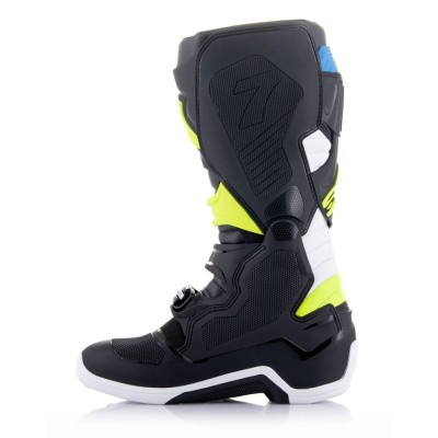 Bottes Alpinestars Tech 7 Noir Bleu Enamel Jaune Fluo 