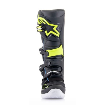 Bottes Alpinestars Tech 7 Noir Bleu Enamel Jaune Fluo 