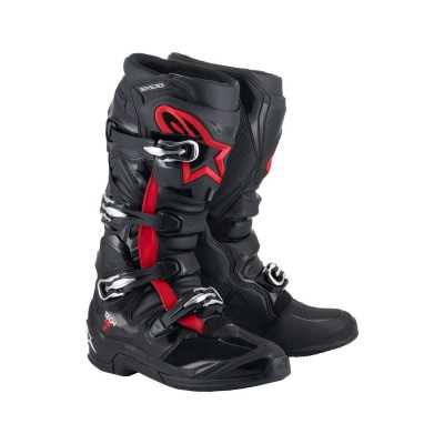 Bottes Alpinestars Tech 7 Noir Rouge Fluo 