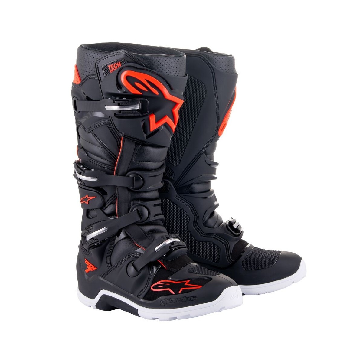 Bottes Alpinestars Tech 7 Enduro Noir Rouge Fluo 
