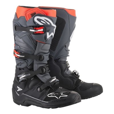 Bottes Alpinestars Tech 7 Enduro Noir Gris Rouge Fluo 
