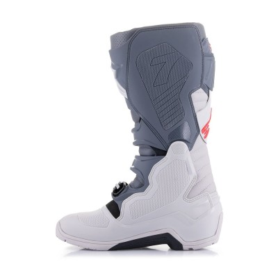 Bottes Alpinestars Tech 7 Enduro Gris Clair Gris Foncé Rouge Vif 