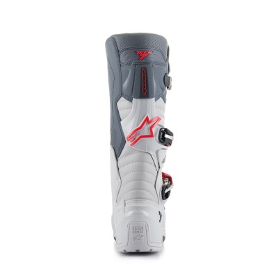 Bottes Alpinestars Tech 7 Enduro Gris Clair Gris Foncé Rouge Vif 