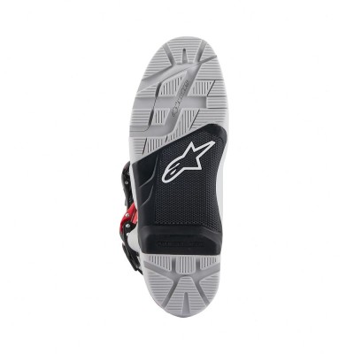Bottes Alpinestars Tech 7 Enduro Gris Clair Gris Foncé Rouge Vif 