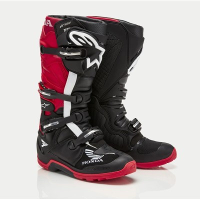 Bottes Alpinestars Honda Tech 7 Enduro Drystar Noir Rouge Vif 