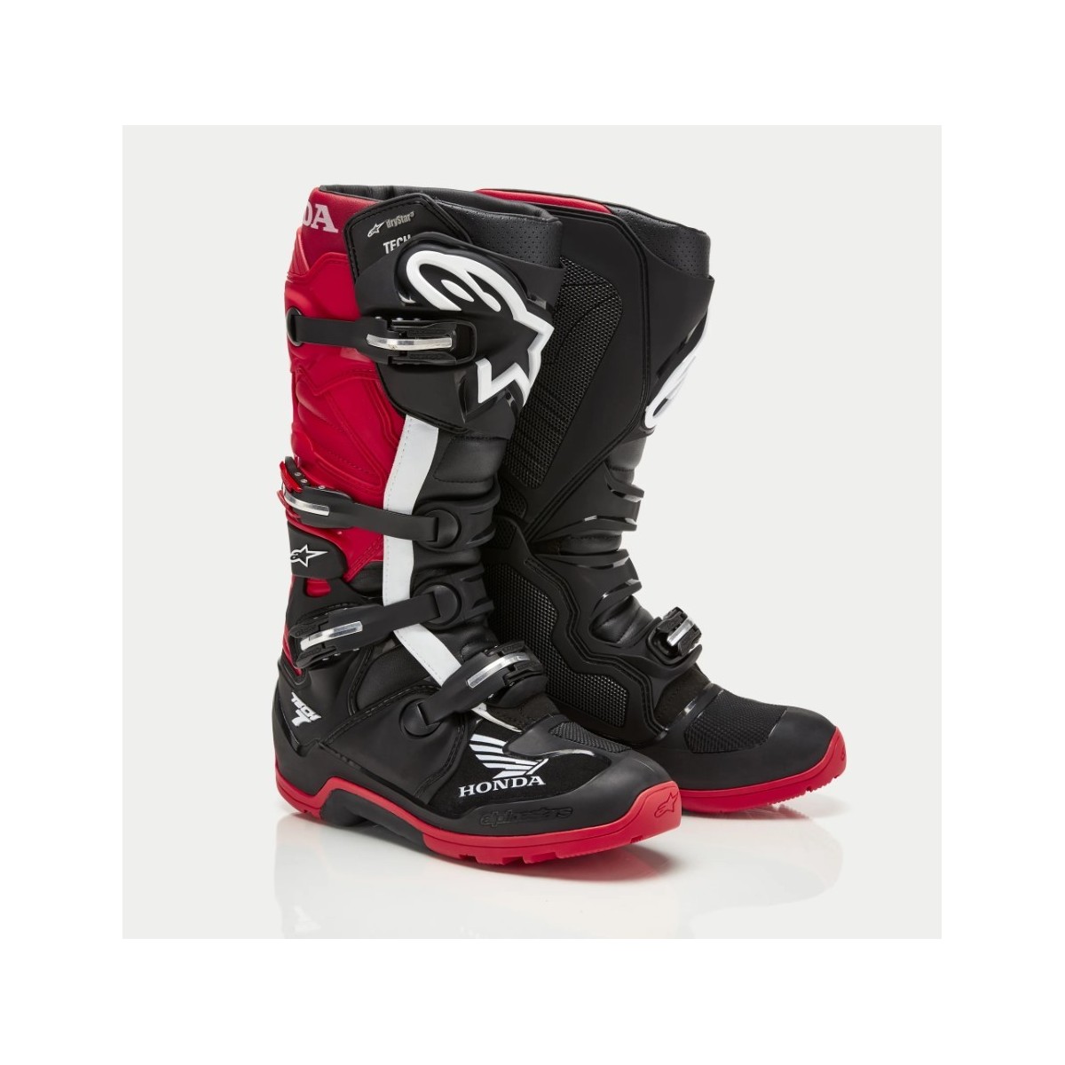 Bottes Alpinestars Honda Tech 7 Enduro Drystar Noir Rouge Vif 