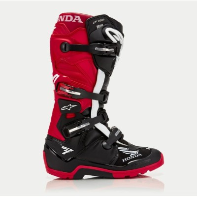 Bottes Alpinestars Honda Tech 7 Enduro Drystar Noir Rouge Vif 