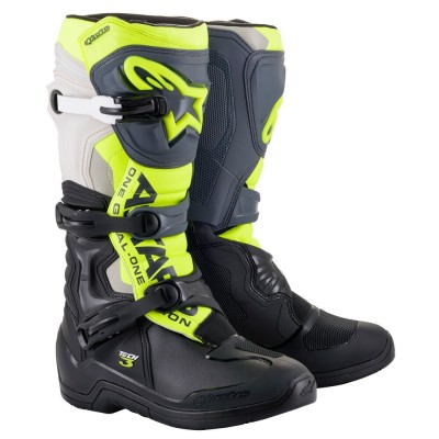 Bottes Alpinestars Tech 3 Noire Gris Jaune Fluo 