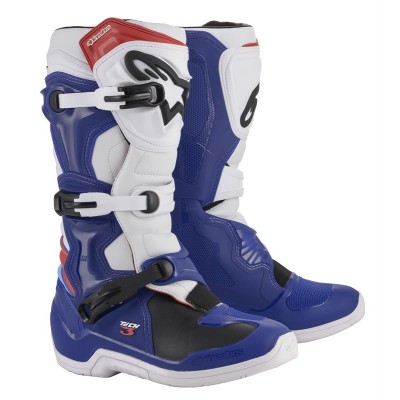 Bottes Alpinestars Tech 3 Bleu Blanc Rouge 