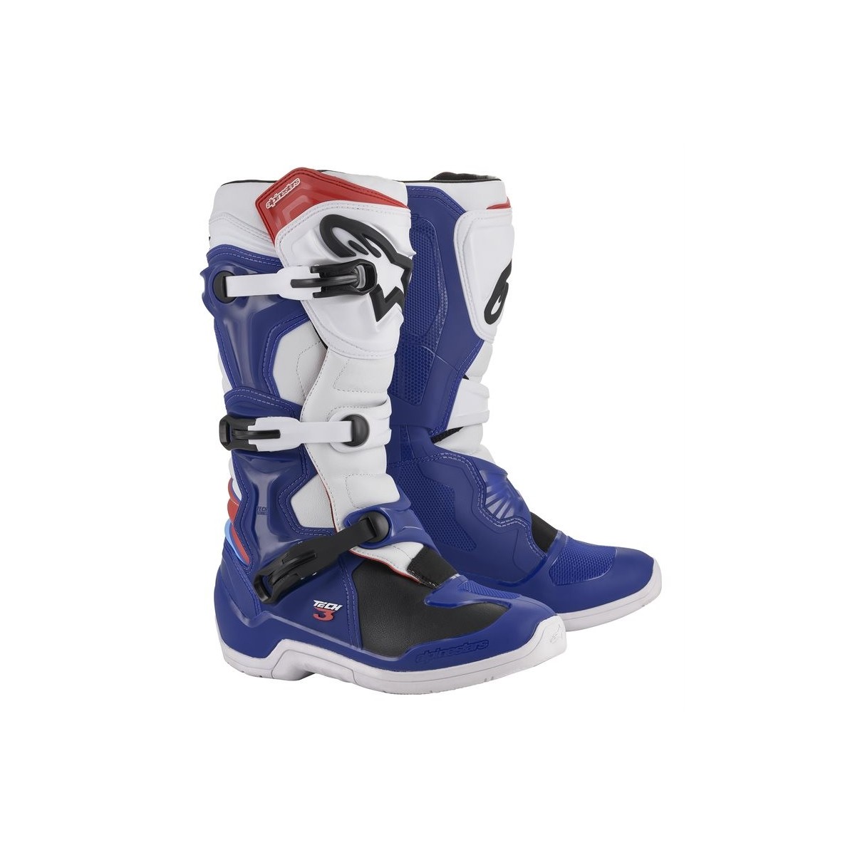 Bottes Alpinestars Tech 3 Bleu Blanc Rouge 