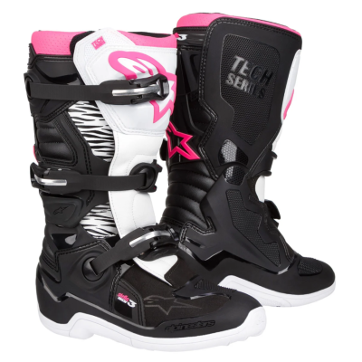 Bottes Alpinestars Tech 3 Stella Noir/Blanc/Pink 