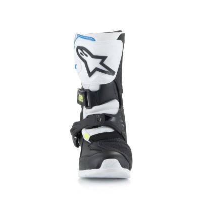 Bottes Enfants Alpinestars Tech 3S Blanc Noir Bleu Enamel 