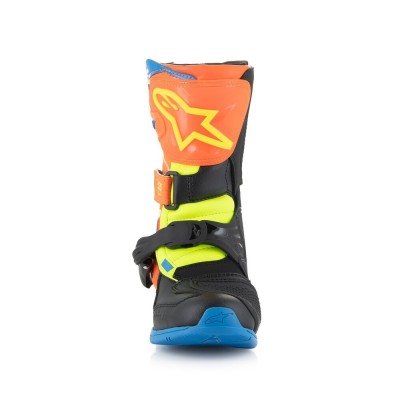 Bottes Enfants Alpinestars Tech 3S Orange Fluo Bleu Enamel Jaune Fluo 