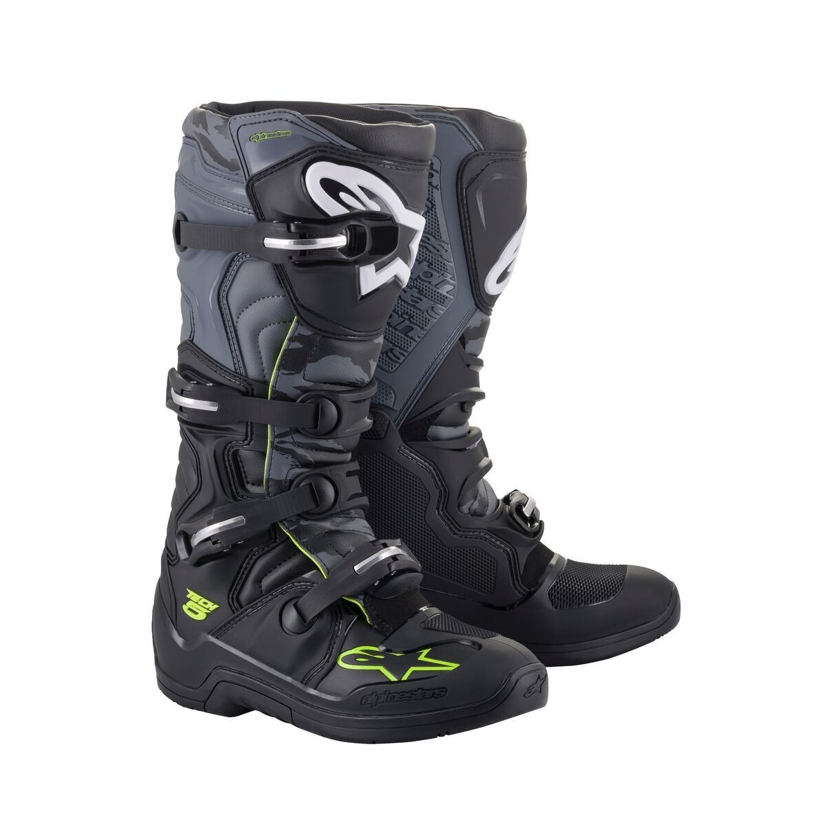 Bottes Alpinestars Tech 5 Gris Jaune Fluo 